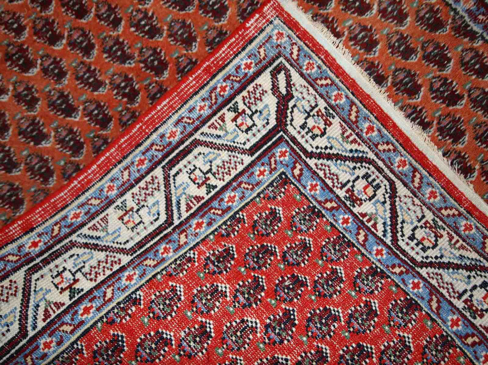 Handmade Vintage Indian Seraband Rug, 3'x6.3', 94cmx194cm 1980s