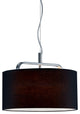 Cannes Pendant, Chrome With Black Shade