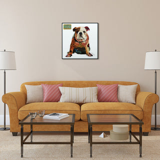 "Men's Best Bully"  Printed Wall Art Framed With Black Anodized Aluminum