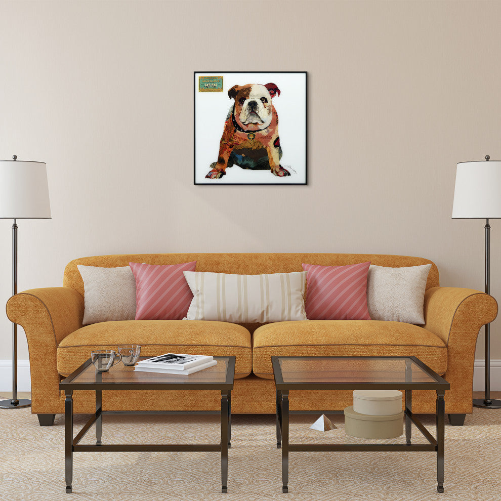 "Men's Best Bully"  Printed Wall Art Framed With Black Anodized Aluminum