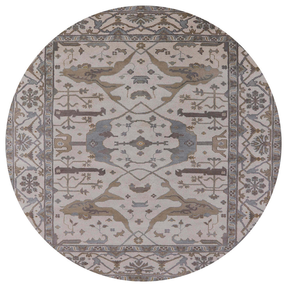 Ahgly Company Indoor Round Mid-Century Modern Area Rugs, 4' Round
