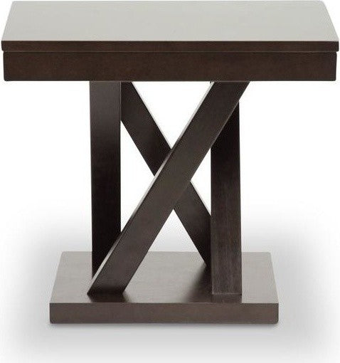 Baxton Studio Everdon Dark Brown Modern End Table