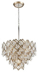 Tiara 7-Light Pendant Dining, Vienna Bronze, Clear Crystal Drops