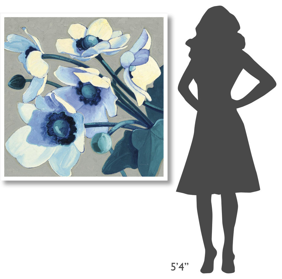 "Anemones Japonaises III" Digital Paper Print by Shirley Novak, 42"x42"