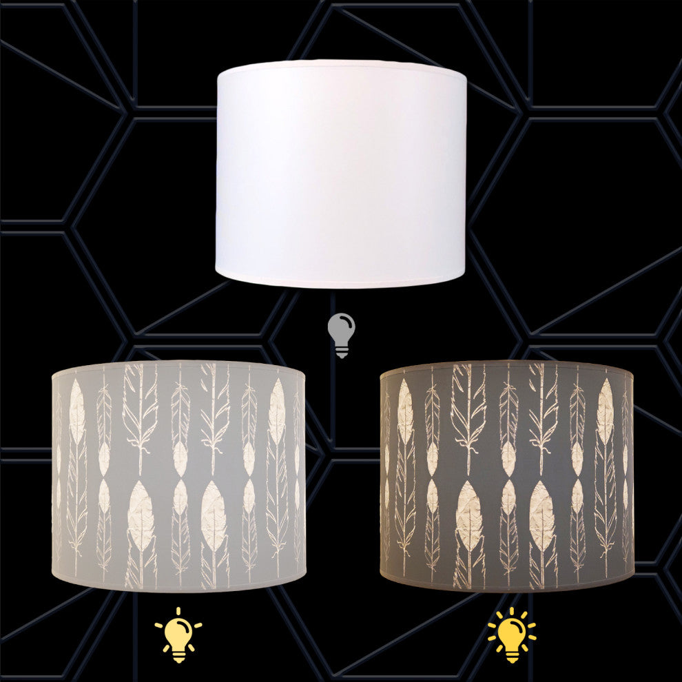 Royal Designs Modern Trendy Decorative 2-Sided Silhouette Hardback Lampshade, Fe