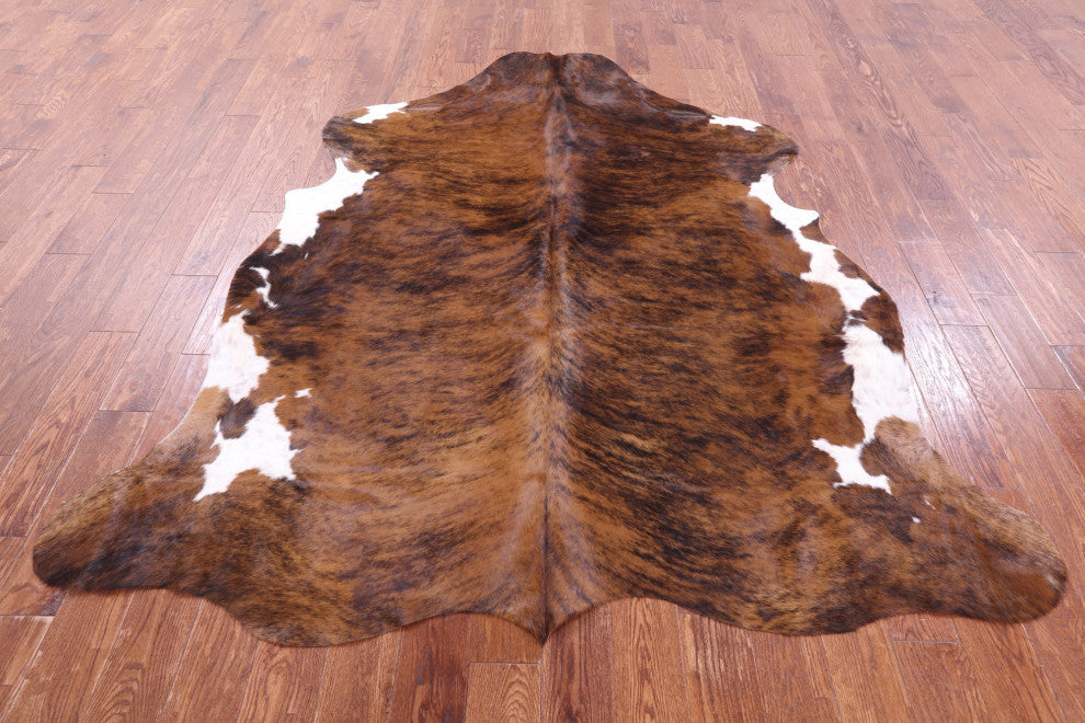 Brindle Natural Cowhide Rug 7' 7" X 6' 8" C1779