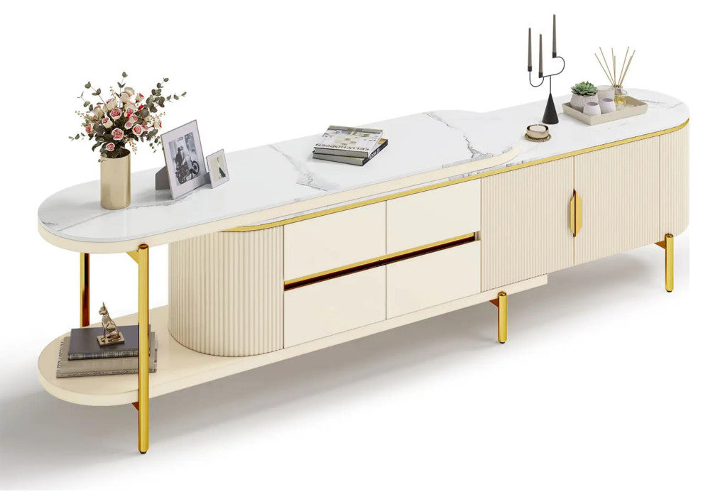 Isar | Vintage Mid-Century White TV Stand
