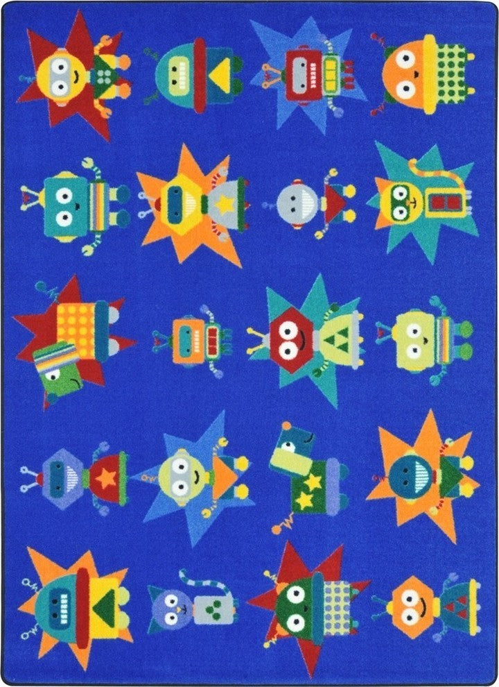 Kid Essentials Rug, Robot Invasion, 7'8"x10'9"