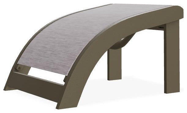 Adirondack Sling Outdoor Ottoman, Fossil/Beachwood
