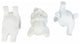 Resin, Set of 3 6" Stone Look Yoga Elephant, White