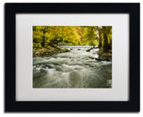 PIPA Fine Art 'Hoopes Falls in the Autumn' Matted Framed Art, 14x11
