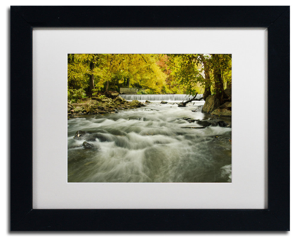 PIPA Fine Art 'Hoopes Falls in the Autumn' Matted Framed Art, 14x11
