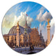 Famous Great Palace In Paris, Cityscape Round Metal Wall Art, 11"