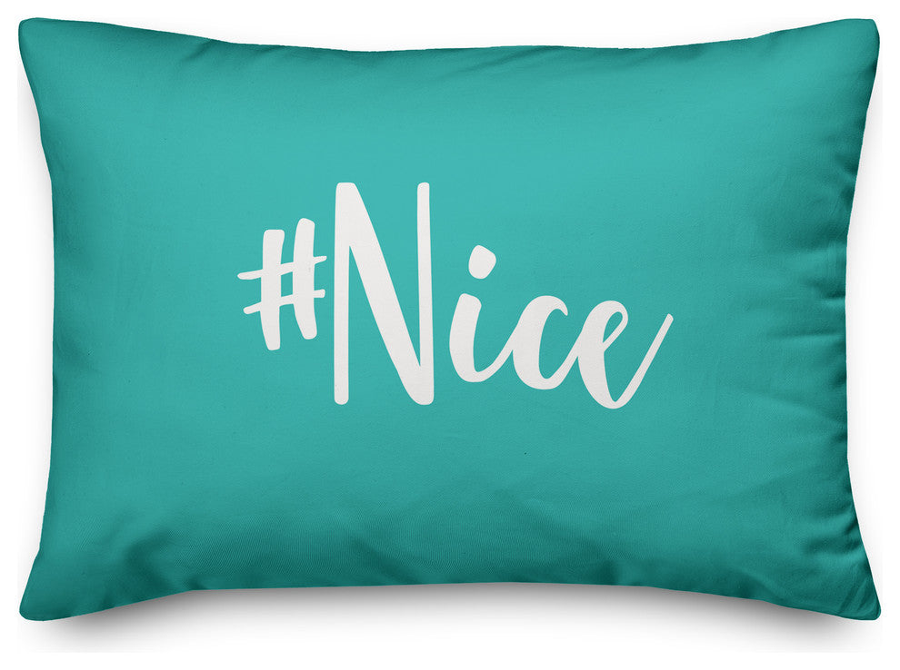 #Nice, Teal 14x20 Lumbar Pillow