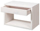 Floating Nightstand Cubic Hugo with Drawer wide, White Birch