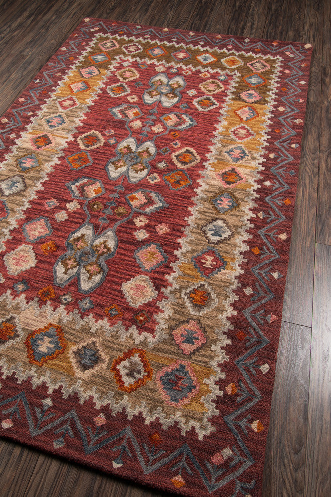Tangier Hand-Hooked Rug, Red, 3''6"x5''6"