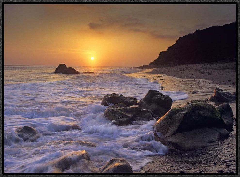 Sunset Over Leo Carillo State Beach, Malibu, California, 24"x18"