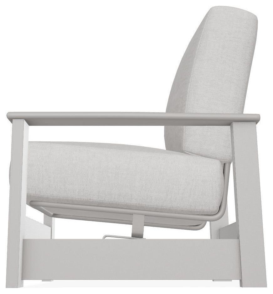 Leeward Deep Seat Outdoor Armchair with Hidden Motion, Charter Silk/Warm Gray