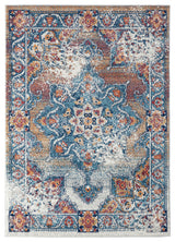 Alessana Nieve Orange Bordered Area Rug, 2'x3'