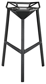Modern Contemporary Living Room Stacking Bar Stool Black
