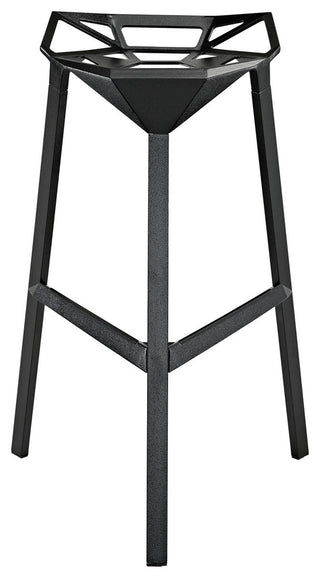 Modern Contemporary Living Room Stacking Bar Stool Black