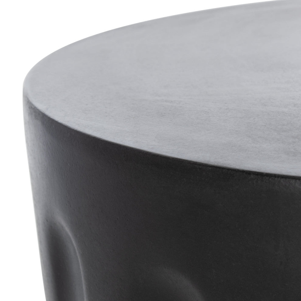 Safavieh Vesta Concrete Accent Stool, Black