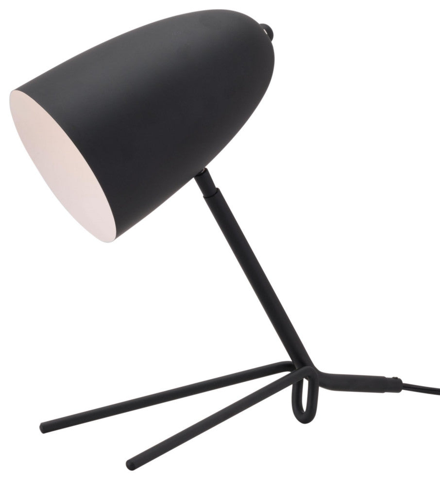 Table Lamp, Steel Metal, Black, Kitchen Lounge Cafe Bistro Lobby Hospitality