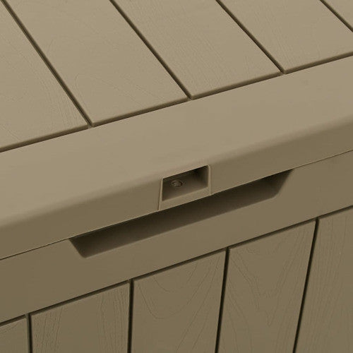 vidaXL Outdoor Storage Box Patio Furniture Blanket Box Gray Polypropylene