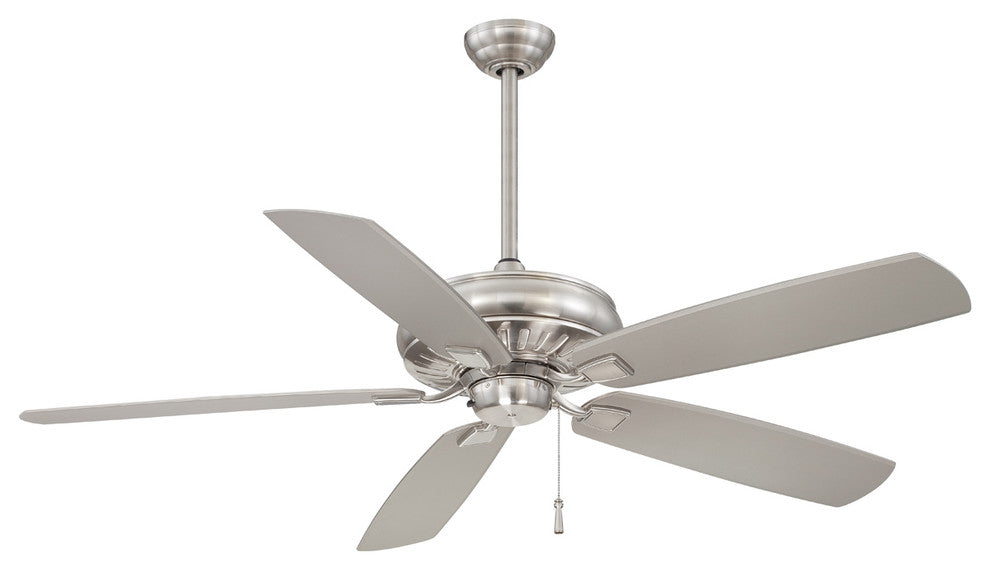 Sunseeker 60" Outdoor Ceiling Fan Brushed Nickel Silver Blade