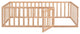 TATEUS Stylish and Versatile Floor Bed for Kids"™Bedroom Fences, Natural, Twin