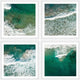 Splashing Surf Quadriptych, 36x36