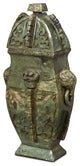 Hand Carved Chinese Jade Wine Vessel with Removable Lid