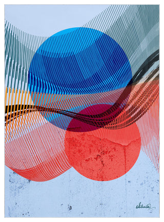 Ephemeral Sunset Circles Art Area Rug, 7.5'x10.3'