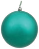 Vickerman N592042Dg 8" Teal Glitter Ball Ornament, 4 Per Set