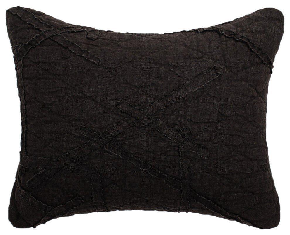 Teton Linen Sham, Asphalt, Standard
