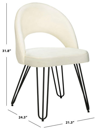 Safavieh Jora Retro Side Chair, Creme/Black