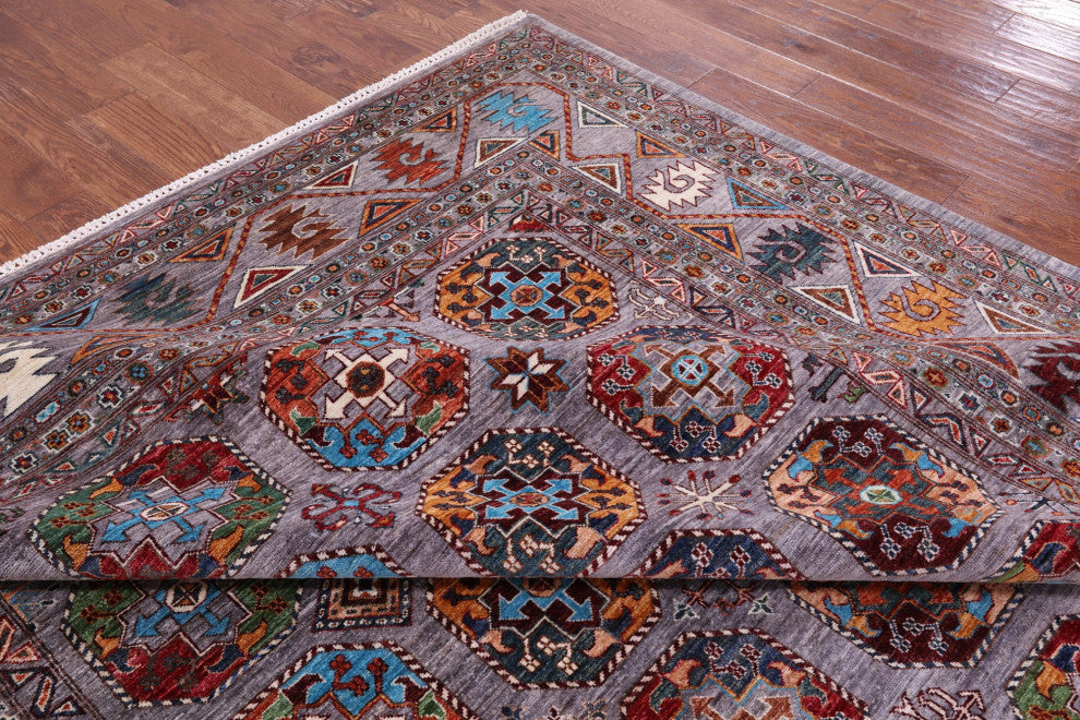 Hand Knotted Bokhara Wool Rug 9' 0" X 12' 0" - Q12907