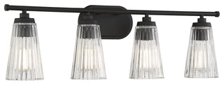 Chantilly 4-Light Bathroom Vanity Light, Matte Black