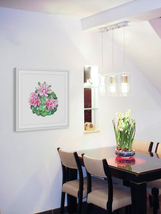"Pink Beauty" Framed Painting Print, 32"x32"