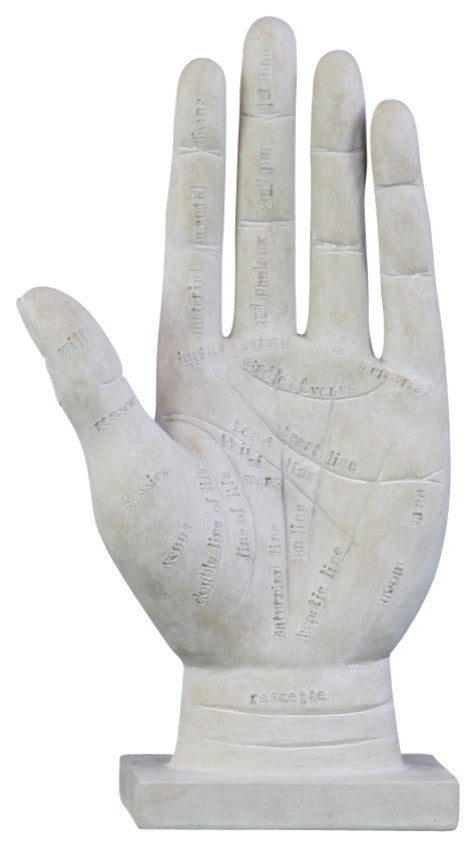 Polyresin Palmistry Hand Sculpture