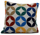 Eye Opener, Geometric Print Pillow, Green, 18"x18"
