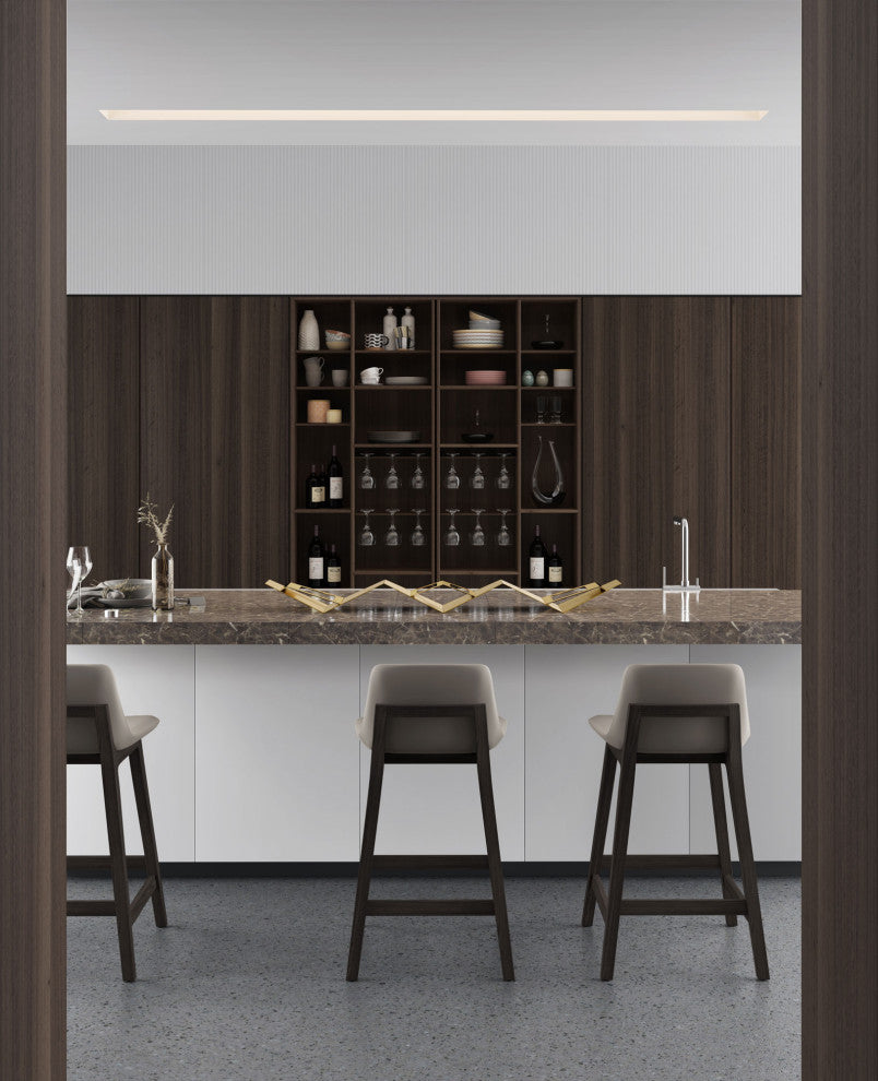 Mercer Counter Stool, Castle Gray Eco Leather