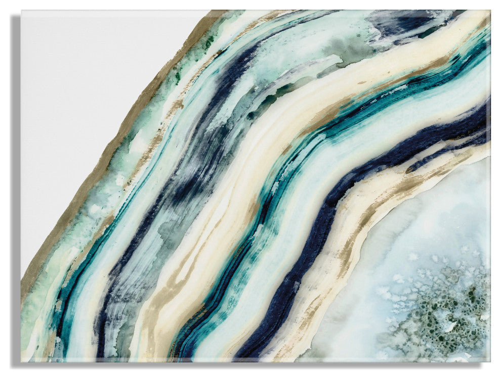 Teal Agate Floating Acrylic Art by Amy Lighthall, Assorted 23x31