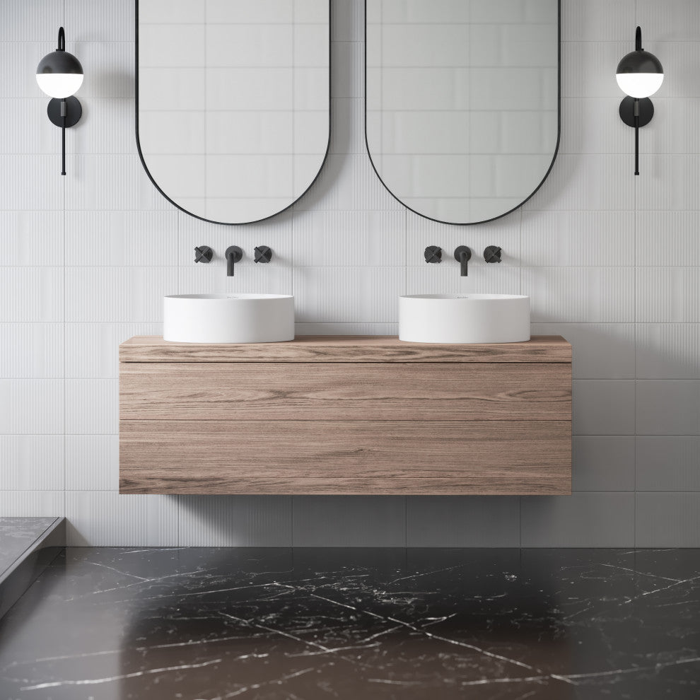 Beau 16.5" Round Vessel Bathroom Sink, Matte White