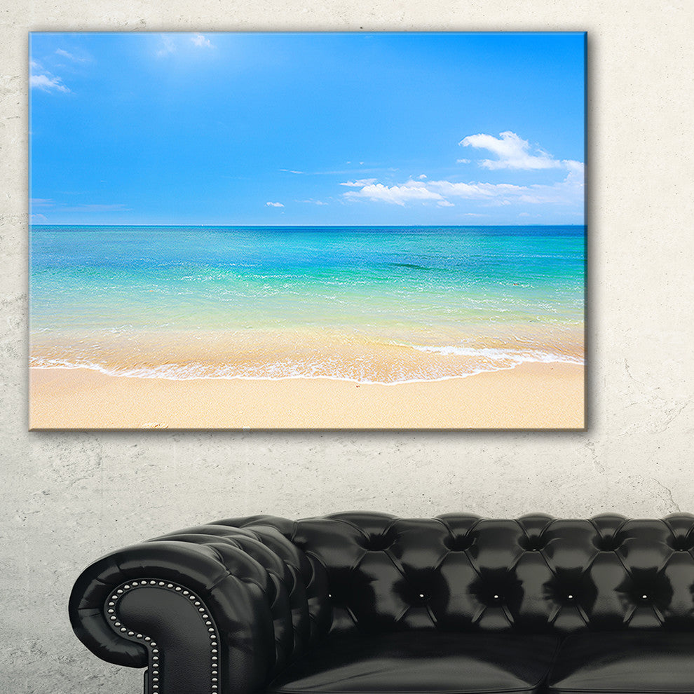 "Blue Waters Below Blue Sky" Seashore Canvas Photo Print, 40"x30"