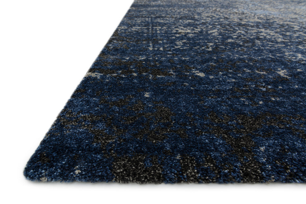 Viera VR-07 Grey-Navy Area Rug, 3'10"x5'7"