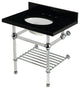 KVPK3030KAB1 30" Console Sink with Acrylic Legs (8", 3 Hole)