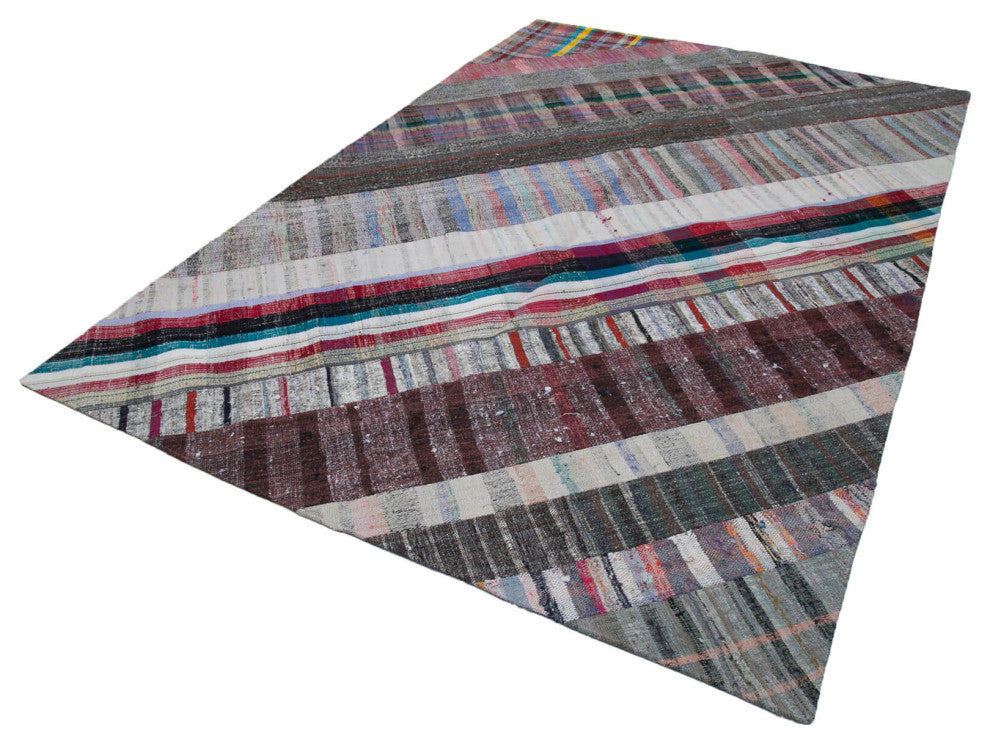 Rug N Carpet - Handmade Turkish 6' 8'' x 9' 10'' Vintage Patchwork Kilim Rug