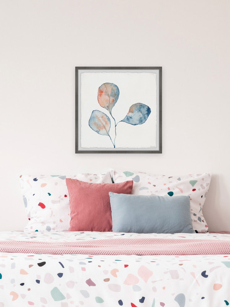 "Marine Leaf" Framed Painting Print, 24x24