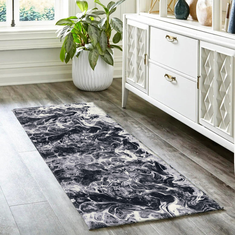 Kikiamo KK14 Marble 2'3" x 7'6" Runner Rug